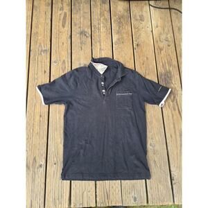 Burberry Short Sleeve Polo Shirt for Men Classic Fit Size Medium Black Authentic